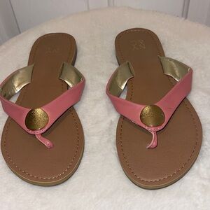 NYC Pink and Gold Women's Sandals